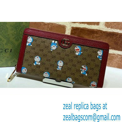 Doraemon x Gucci Zip Around Wallet 647787 2021 - Click Image to Close