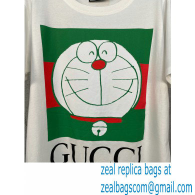 Doraemon x Gucci cotton T-shirt 615044 WHITE 2021