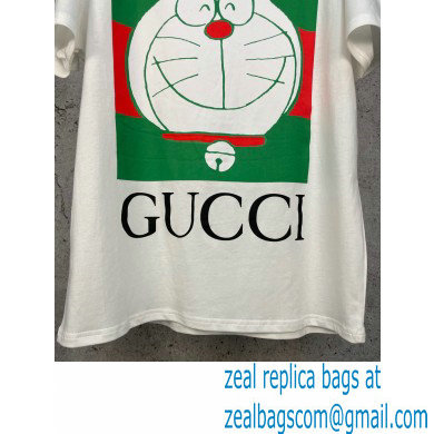 Doraemon x Gucci cotton T-shirt 615044 WHITE 2021 - Click Image to Close