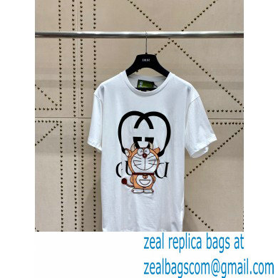 Doraemon x Gucci oversize T-shirt 616036 WHITE 2021 - Click Image to Close