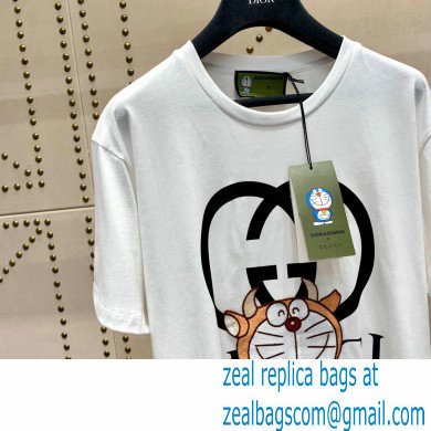 Doraemon x Gucci oversize T-shirt 616036 WHITE 2021 - Click Image to Close