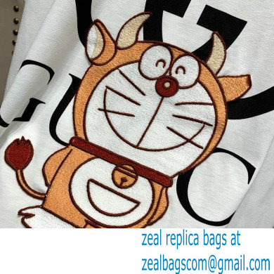 Doraemon x Gucci oversize T-shirt 616036 WHITE 2021