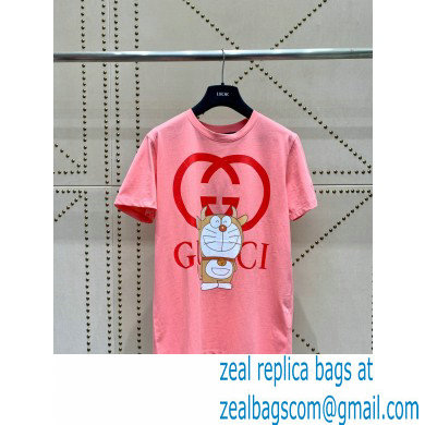 Doraemon x Gucci oversize T-shirt 616036 pink 2021
