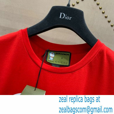 Doraemon x Gucci oversize T-shirt 616036 red 2021