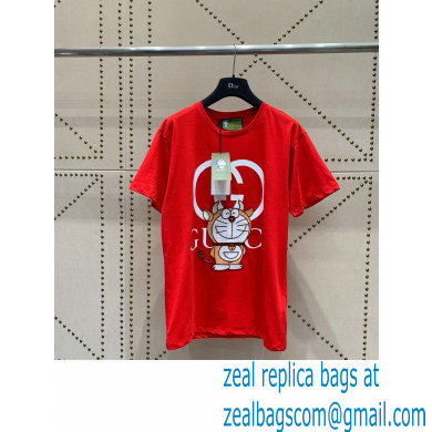 Doraemon x Gucci oversize T-shirt 616036 red 2021