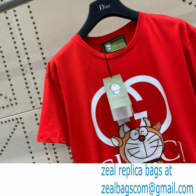 Doraemon x Gucci oversize T-shirt 616036 red 2021