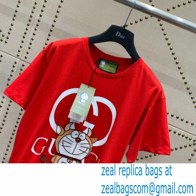 Doraemon x Gucci oversize T-shirt 616036 red 2021