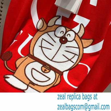 Doraemon x Gucci oversize T-shirt 616036 red 2021