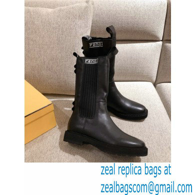 Fendi Black Leather Biker Ankle Boots 03 2021 - Click Image to Close