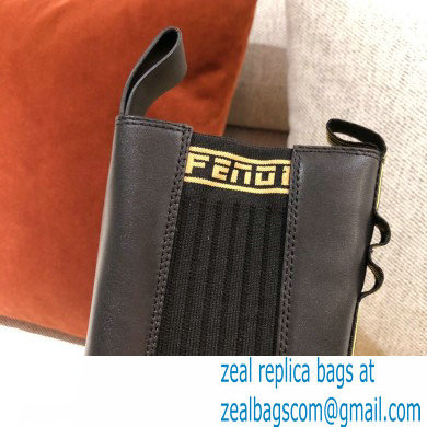 Fendi Black Leather Biker Ankle Boots 04 2021 - Click Image to Close