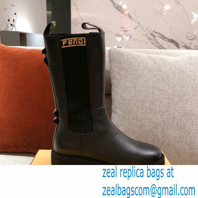 Fendi Black Leather Biker Ankle Boots 04 2021 - Click Image to Close