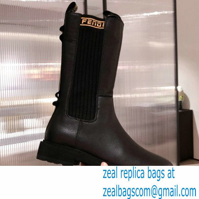 Fendi Black Leather Biker Ankle Boots 04 2021 - Click Image to Close