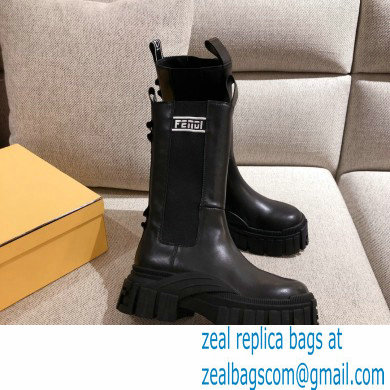 Fendi Black Leather Biker Ankle Boots 05 2021 - Click Image to Close