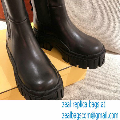 Fendi Black Leather Biker Ankle Boots 05 2021 - Click Image to Close