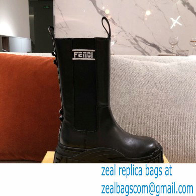 Fendi Black Leather Biker Ankle Boots 05 2021 - Click Image to Close