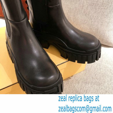 Fendi Black Leather Biker Ankle Boots 06 2021 - Click Image to Close