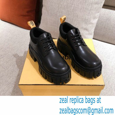 Fendi Black Leather Force Lace-ups 2021