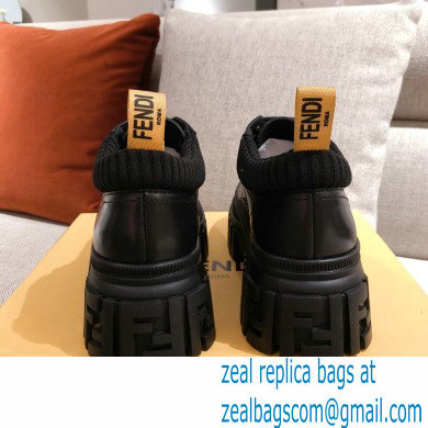 Fendi Black Leather Force Lace-ups 2021 - Click Image to Close