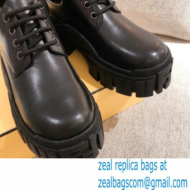 Fendi Black Leather Force Lace-ups 2021