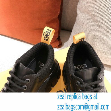 Fendi Black Leather Force Lace-ups 2021