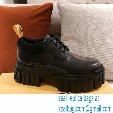 Fendi Black Leather Force Lace-ups 2021