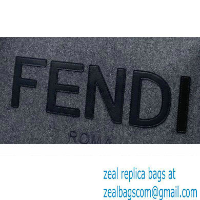 Fendi Gray Flannel Sunshine Large Shopper Tote Bag 2021 - Click Image to Close