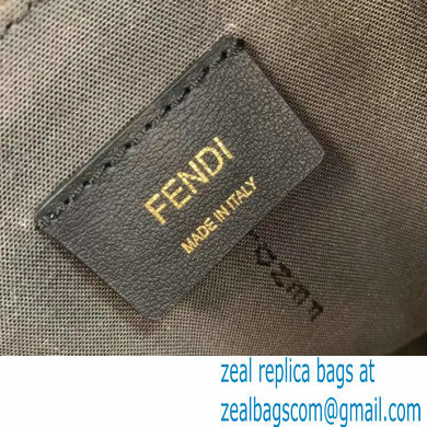 Fendi Jacquard Fabric Sunshine Shopper Tote Bag Pequin Check Brown 2020 - Click Image to Close