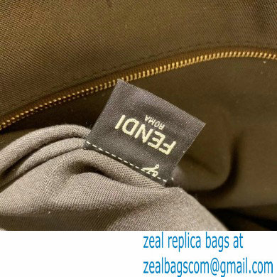 Fendi Jacquard Fabric Sunshine Shopper Tote Bag Pequin Check Brown 2020