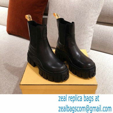 Fendi Leather Force Chelsea Boots Black 2021 - Click Image to Close