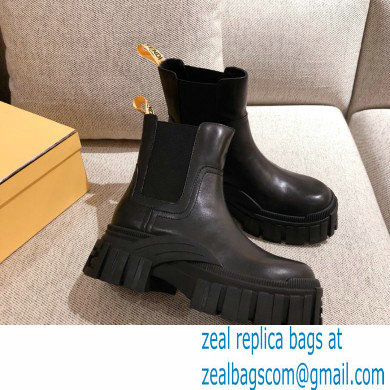 Fendi Leather Force Chelsea Boots Black 2021