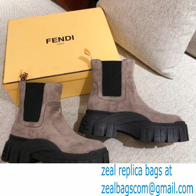 Fendi Leather Force Chelsea Boots Suede Camel 2021