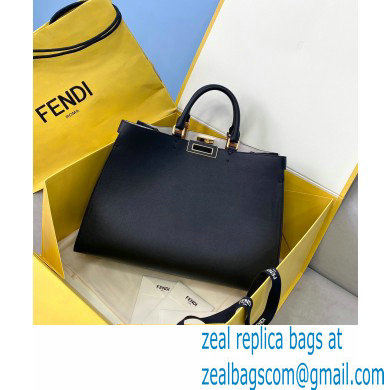 Fendi Leather Medium Peekaboo X-Tote Shopper Bag Black 2020