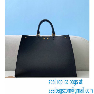 Fendi Leather Medium Peekaboo X-Tote Shopper Bag Black 2020 - Click Image to Close