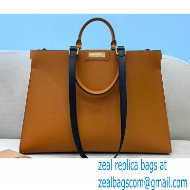 Fendi Leather Medium Peekaboo X-Tote Shopper Bag Brown 2020