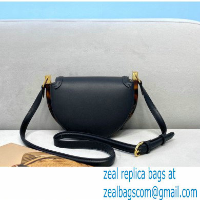 Fendi Leather Moonlight Shoulder Bag Black 2021