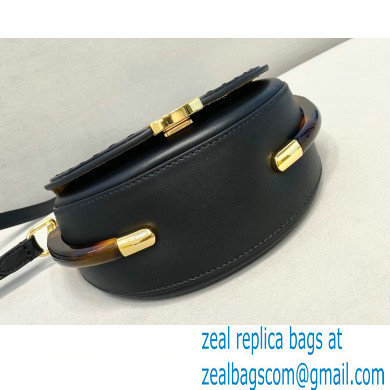 Fendi Leather Moonlight Shoulder Bag Black 2021 - Click Image to Close