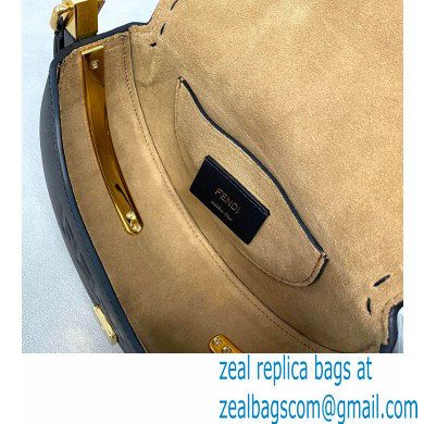 Fendi Leather Moonlight Shoulder Bag Black 2021