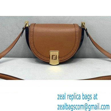 Fendi Leather Moonlight Shoulder Bag Brown 2021 - Click Image to Close