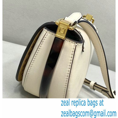 Fendi Leather Moonlight Shoulder Bag White 2021