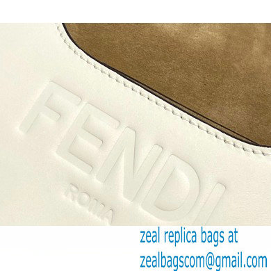 Fendi Leather Moonlight Shoulder Bag White 2021