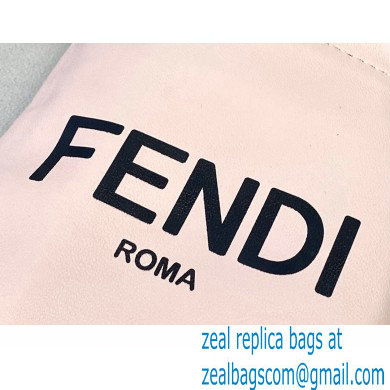 Fendi Leather Phone Pouch Bag with Detachable Necklace Pale Pink 2021
