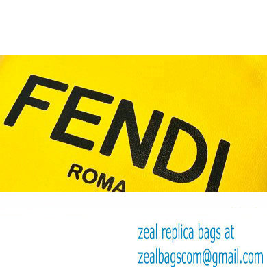 Fendi Leather Phone Pouch Bag with Detachable Necklace Yellow 2021