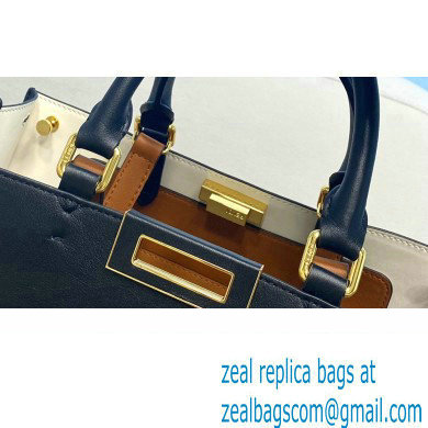 Fendi Leather Small Peekaboo X-Tote Shopper Bag Black 2021 - Click Image to Close