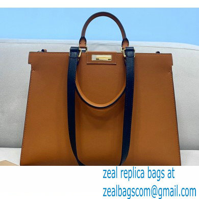 Fendi Leather Small Peekaboo X-Tote Shopper Bag Brown 2021