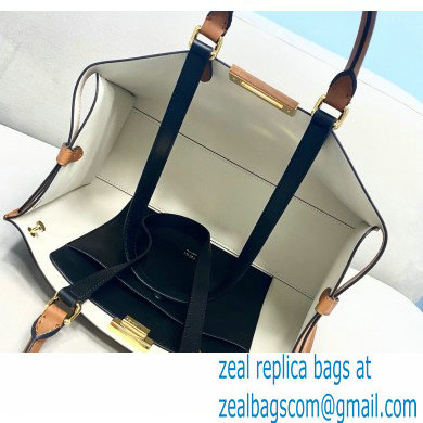 Fendi Leather Small Peekaboo X-Tote Shopper Bag Brown 2021 - Click Image to Close