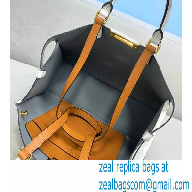 Fendi Leather Small Peekaboo X-Tote Shopper Bag White 2021 - Click Image to Close