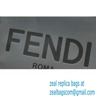 Fendi Leather Sunshine Large Shopper Tote Bag Gray 2021 - Click Image to Close