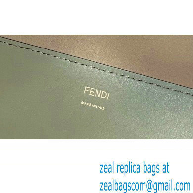 Fendi Leather Sunshine Medium Shopper Tote Bag Dark Green 2021