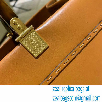 Fendi Leather Sunshine Shopper Tote Bag Brown 2020