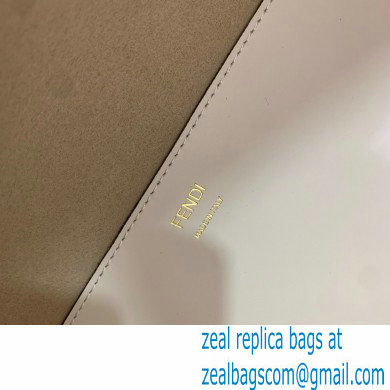 Fendi Leather Sunshine Shopper Tote Bag White 2020 - Click Image to Close